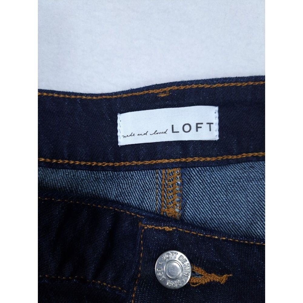Ann Taylor Loft Jeans Woman's 34 ACT‎ 40 Dark Indigo Blue The Wide Leg High Rise - Picture 6 of 13